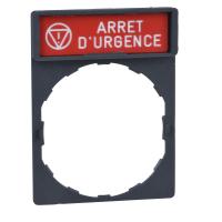ZBY2130 Маркировка ARRET D'URGENCE, Schneider Electric 